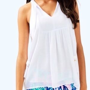 Avery Resort White Tassel Top